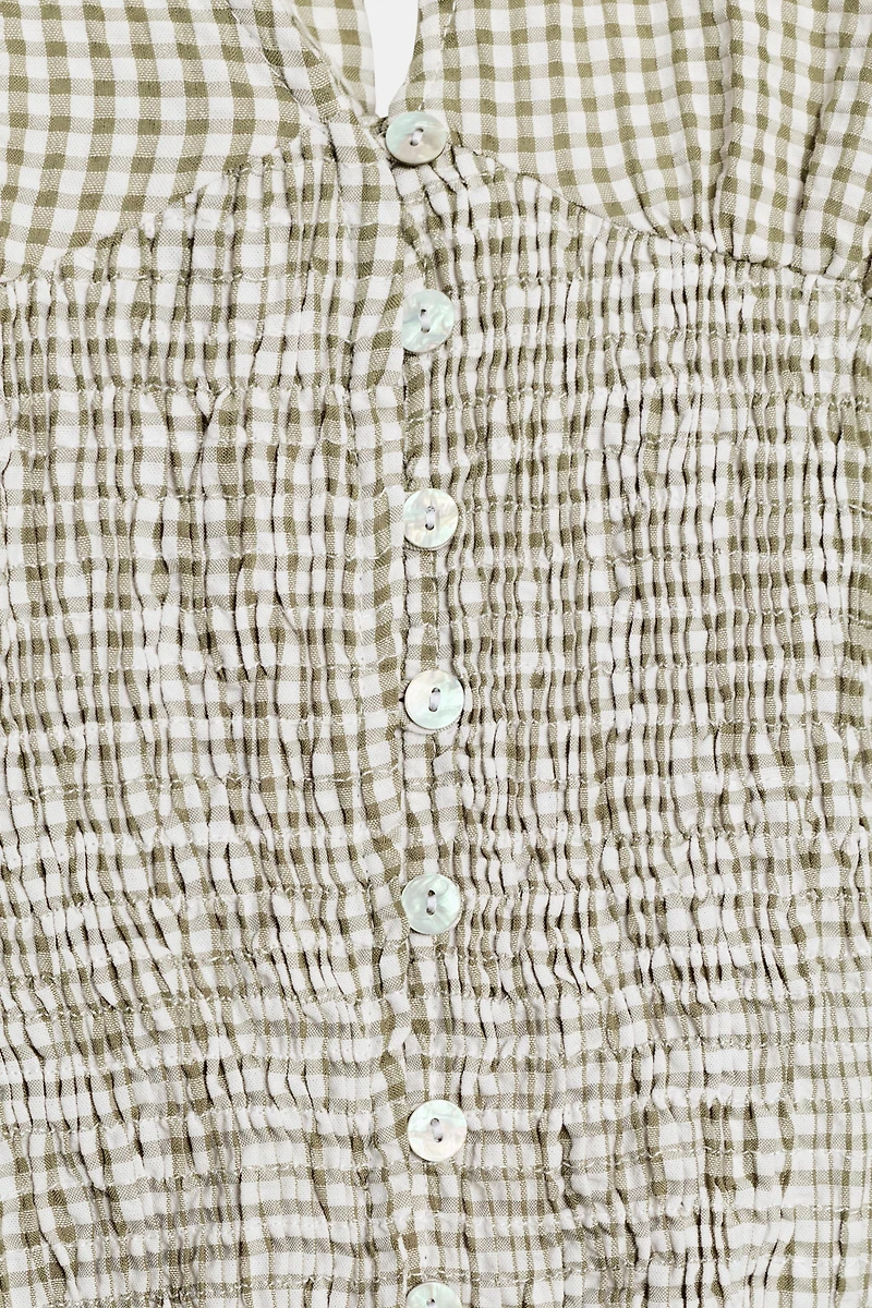 GINGHAM HALTER TOP