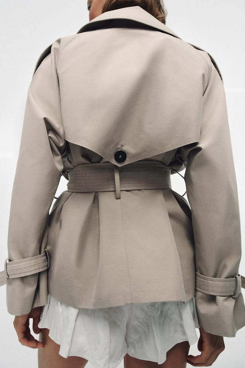 ZW COLLECTION OVERSIZED WATER REPELLENT TRENCH COAT