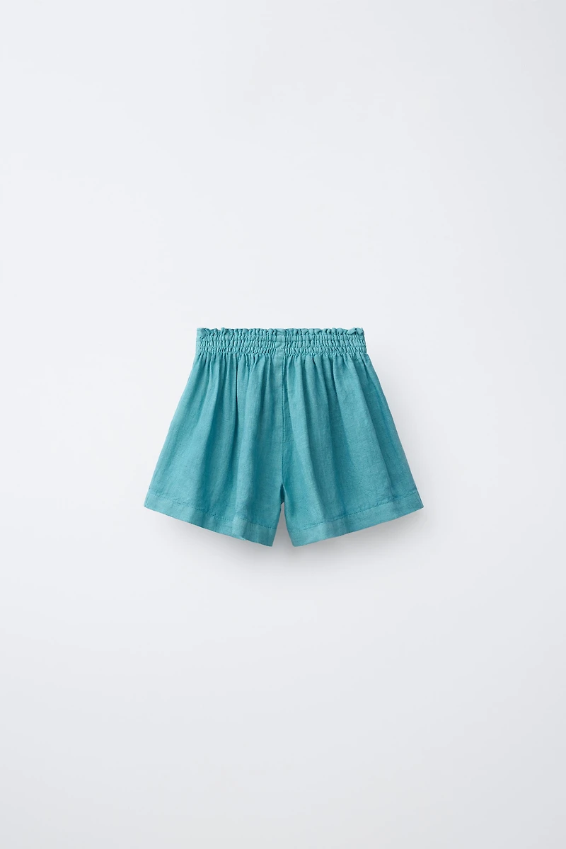 100% LINEN SHORTS