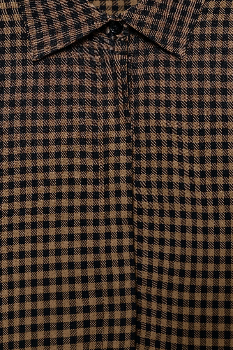 GINGHAM CHECK BLOUSE ZW COLLECTION