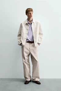 VINTAGE WASH EFFECT STRAIGHT FIT CHINO PANTS