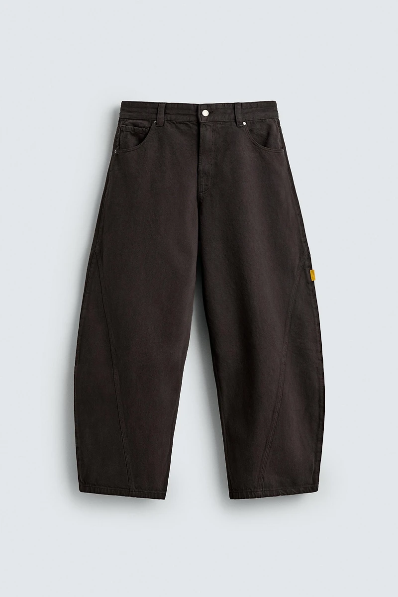 BALLOON FIT PANTS WITH SEAMS