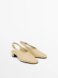 High-heel slingback shoes