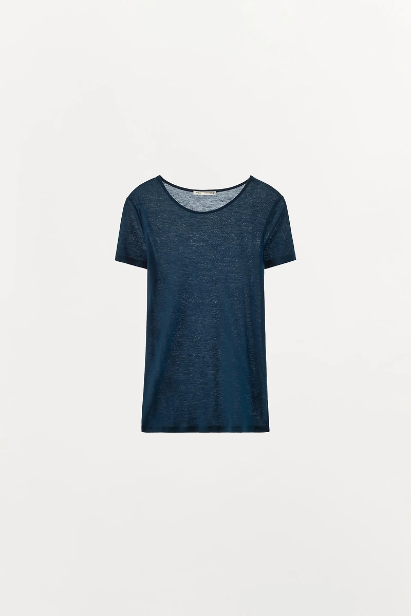 LYOCELL AND WOOL BLEND T-SHIRT