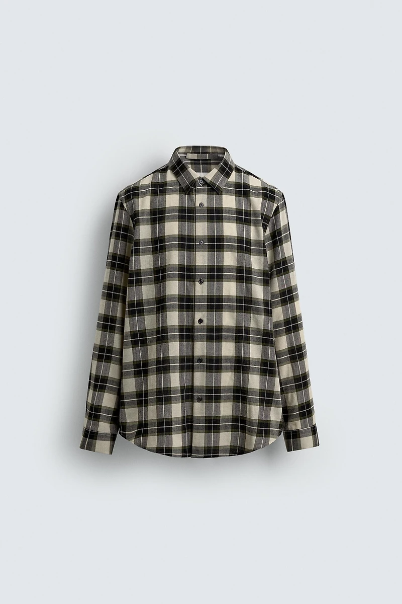 PLAID WOOL BLEND SHIRT
