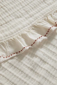 KIDS' TEXTURED RUFFLE BEDSPREAD