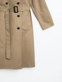 100% cotton water-repellent trench coat