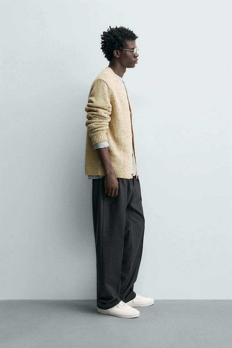 TWISTED YARN TEXTURED CARDIGAN
