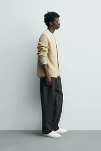 TWISTED YARN TEXTURED CARDIGAN