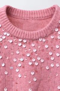 SEQUINED KNIT JUMPER