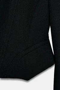 CROPPED TOPSTITCHED BLAZER ZW COLLECTION
