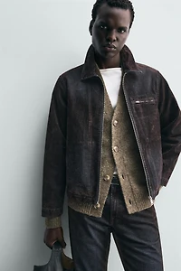 FLOCKED VELVET JACKET