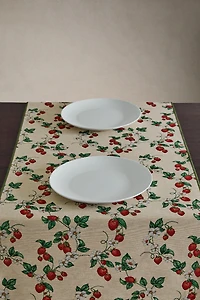 JACQUARD STRAWBERRY TABLE RUNNER
