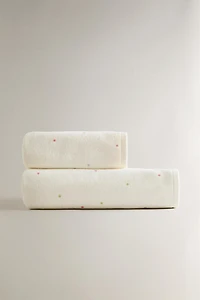 SERVIETTE ENFANT VELOURS À POIS