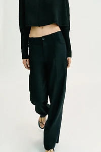 WIDE-LEG LINEN PANTS