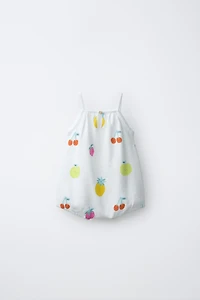 FRUIT PRINT SHORT ROMPER