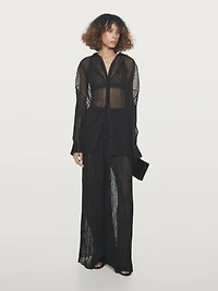 Chemisier ample et long plissé