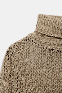 100% LINEN OPENWORK JUMPER