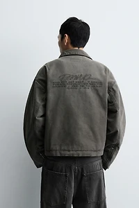 EMBROIDERED CROPPED FIT JACKET