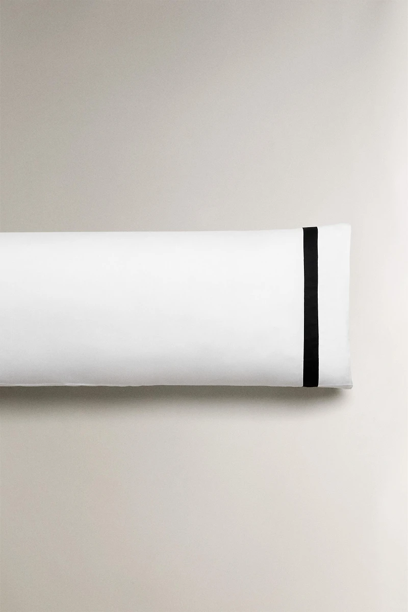BORDERED SATEEN PILLOWCASE