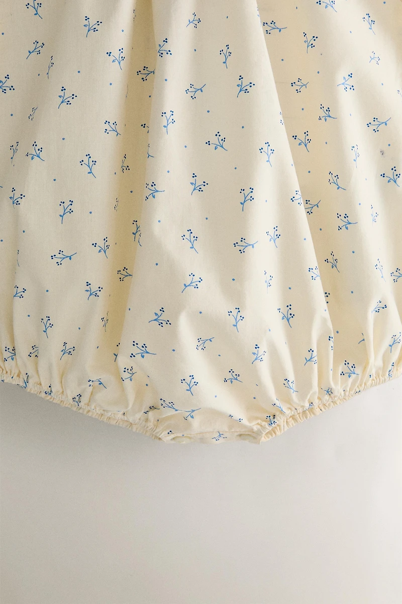 GRENOUILLÈRE BÉBÉ FLORALE