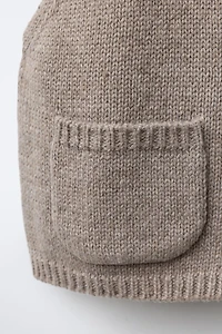 WOOL BLEND KNIT VEST