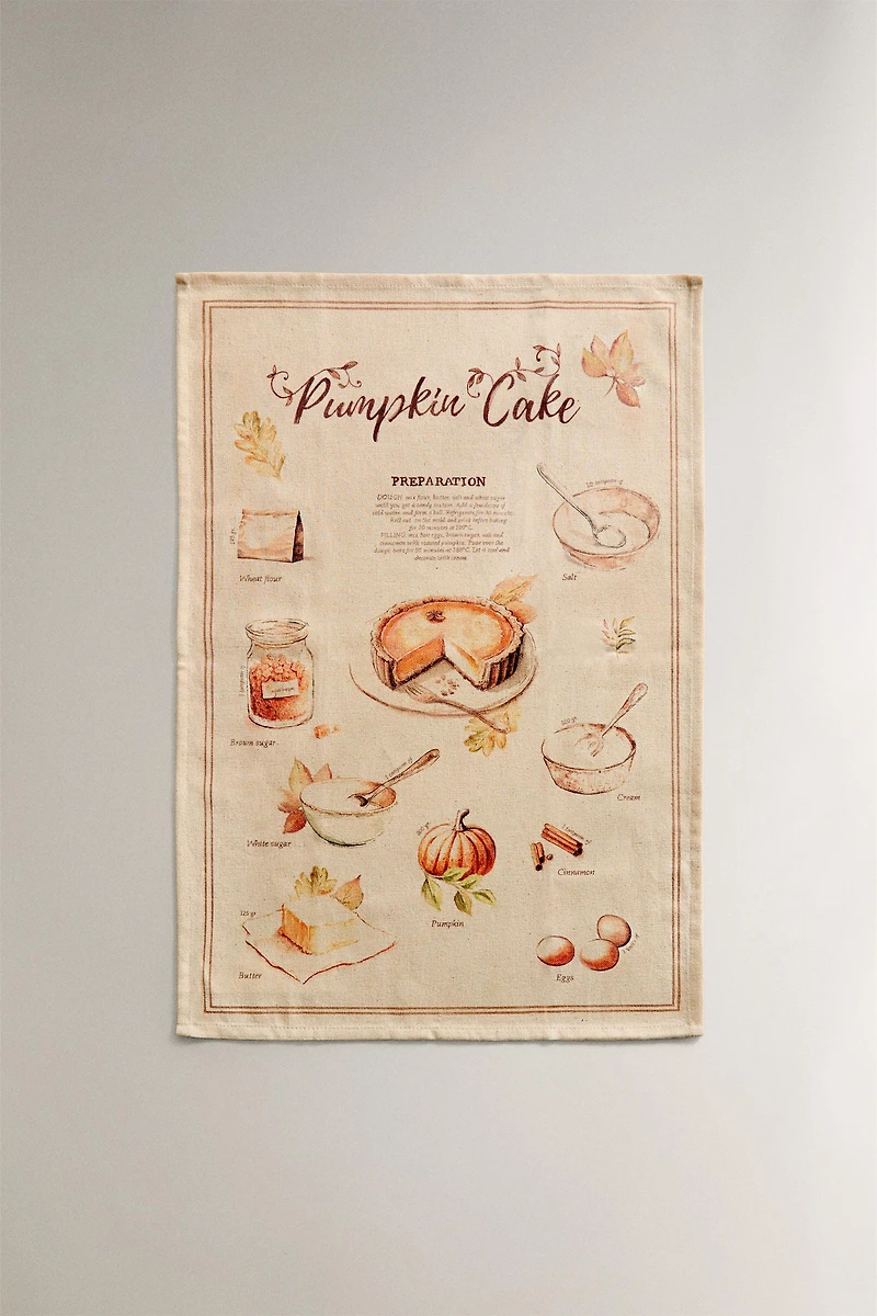 SET OF PUMPKIN COTTON KITCHEN TOWELS (SET OF 2)