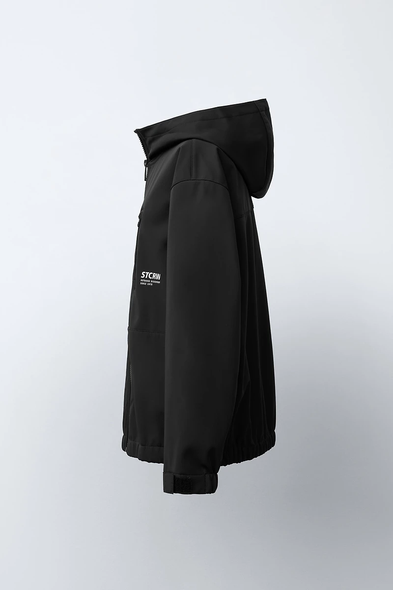 WATER REPELLENT HOODED LINED TECHNICAL JACKET