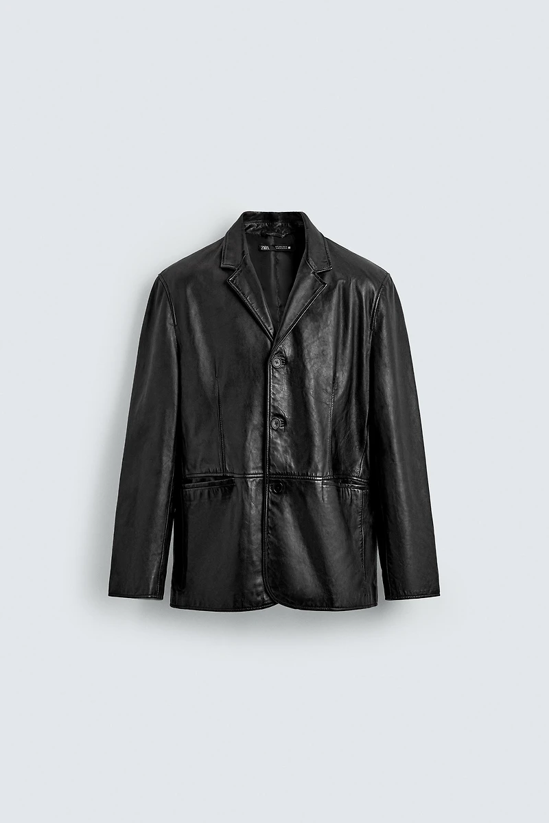 LEATHER BLAZER