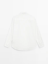 Chemise popeline boutons dissimulés