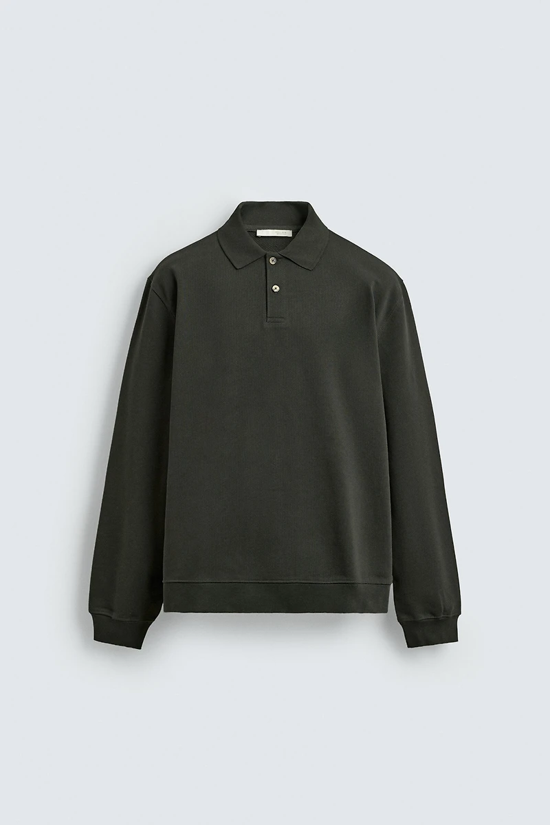 REGULAR FIT TEXTURED POLO SHIRT