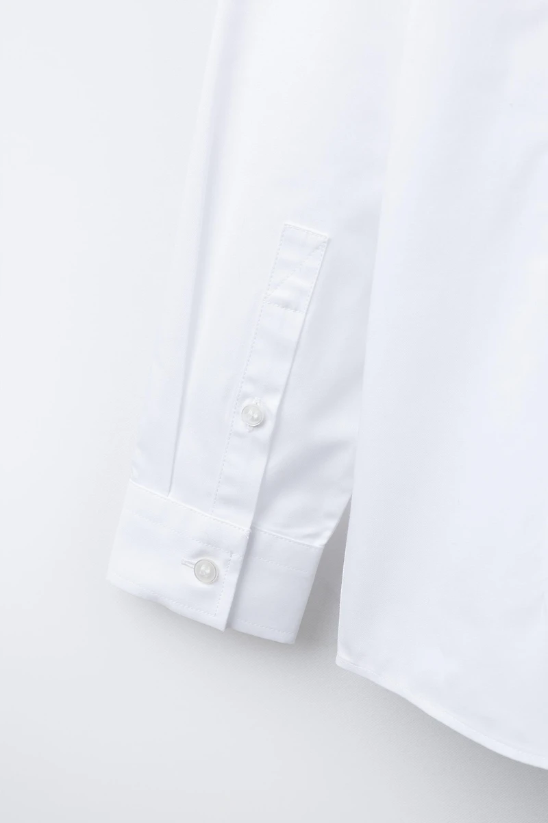 DETACHABLE SATIN BOW TIE SHIRT