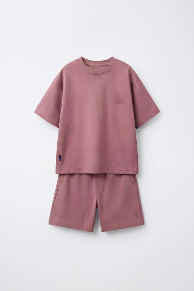 INTERLOCK T-SHIRT AND SHORTS SET