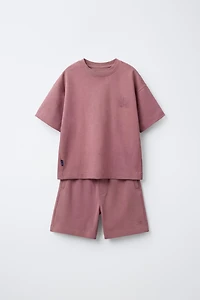 INTERLOCK T-SHIRT AND SHORTS SET