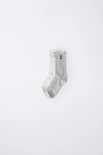 TWO-PACK OF CHAMPION ® X ZARA LOGO EMBROIDERED SOCKS