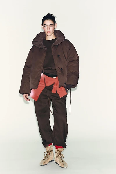 SHORT WATER AND WIND PROTECTION PUFFER ANORAK