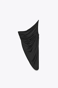ASYMMETRIC DRAPED BODYSUIT