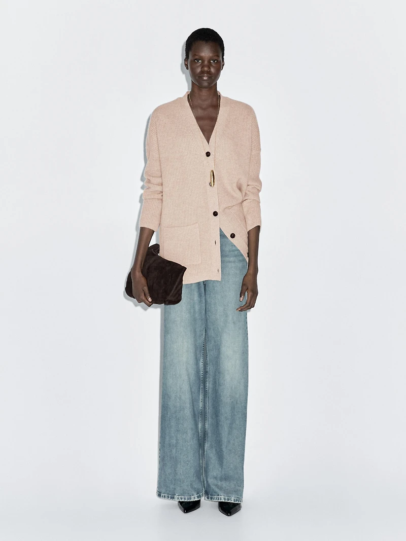 100% wool knit cardigan