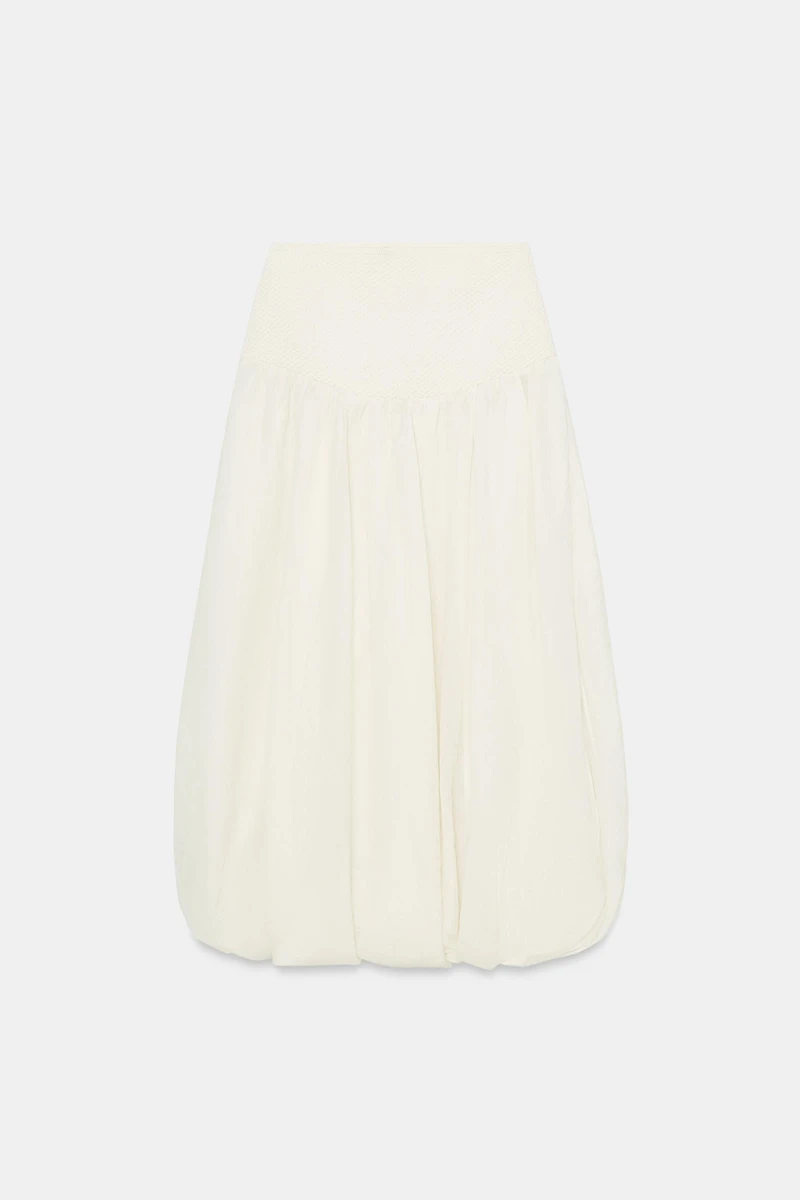 COMBINED KNIT BALLOON SKIRT