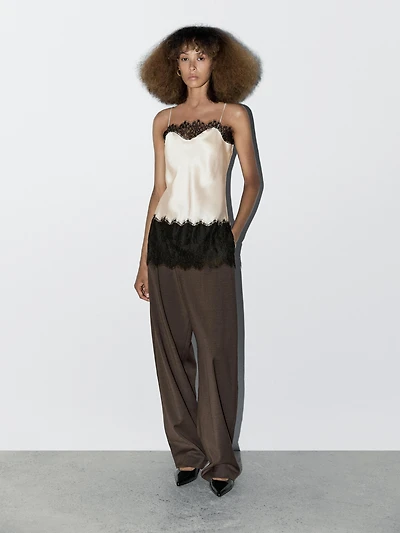 Satin-effect camisole top - STUDIO