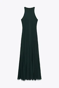 LONG TULLE GODET DRESS