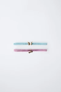 TWO-PACK OF VELVET BUTTERFLY FAIRY CHOKERS