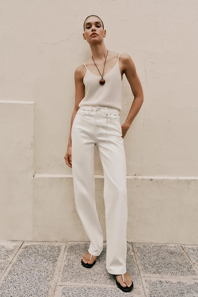 Z1975 PEARLESCENT BELTED JEANS