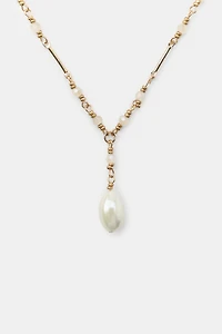 MIXED PEARL CASCADE NECKLACE
