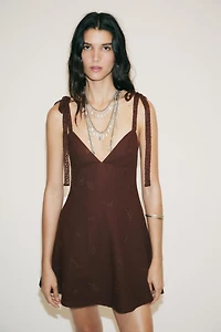 EMBROIDERED SHORT DRESS