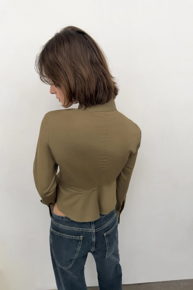 BUTTON POPLIN SHIRT