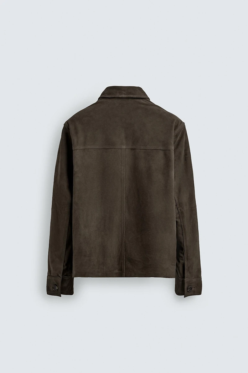 REGULAR FIT SUEDE LEATHER JACKET