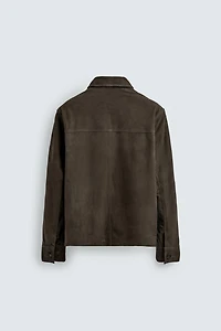 REGULAR FIT SUEDE LEATHER JACKET