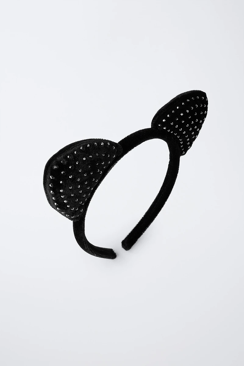 RHINESTONE EARED HEADBAND