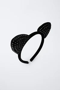 RHINESTONE EARED HEADBAND